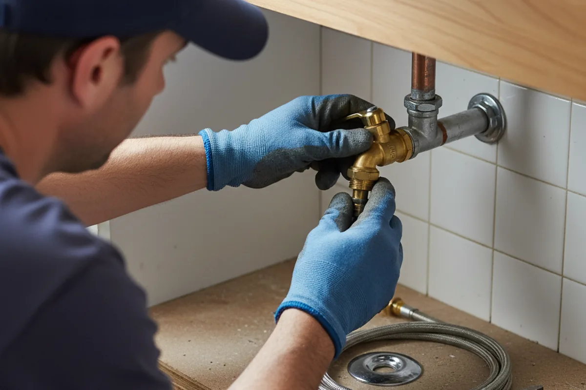 Shutoff valve and fitting work during Faucet and Fixture Repair in Savannah